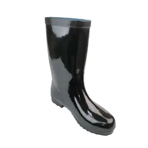 Bottes de pluie en caoutchouc pour femmes, doublure en maille, personnalisées, hauteur genou