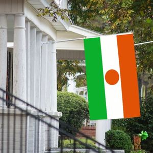 Bandera de Níger de 3x5 pies de poliéster con dos ojales de latón, de una sola capa, para colgar en la pared, decoración para interiores y exteriores. - Product Image 1