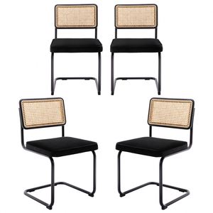 <span class=keywords><strong>Silla</strong></span> moderna Cesca <span class=keywords><strong>blanca</strong></span> y negra, <span class=keywords><strong>silla</strong></span> de comedor de caña de ratán, <span class=keywords><strong>silla</strong></span> Cesca con <span class=keywords><strong>patas</strong></span> de acero inoxidable - Product Image 1