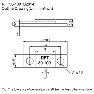 RFTYT Échantillon gratuit Gigaohm <span class=keywords><strong>R30</strong></span> 50 ohm 100w Terminaison à bride à trou traversant - Product Image 6