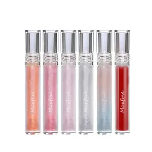 Lip Gloss Jeli Cair Basah Lucu, Lipstik Jelly Jernih, Kristal Berkilau, Pelembab, Lip Gloss Cair, Lucu