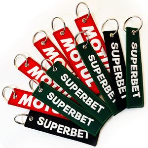 Logo Double-Sided Embroidered With Promotional Gift Spray <b>Label</b> Customized Keychain - Product Image 3
