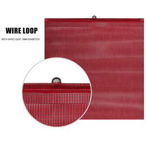 Kit de 25 drapeaux d'avertissement de sécurité en maille PVC orange et rouge avec sac à fermeture éclair pour camions remorques - Product Image 5