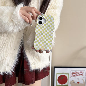 Funda de Verano con Diseño a Cuadros Pequeños para iPhone 16 Pro Max, Funda para Teléfono 17, Funda con Diseño de Ondas para 15/14 - Product Image 3