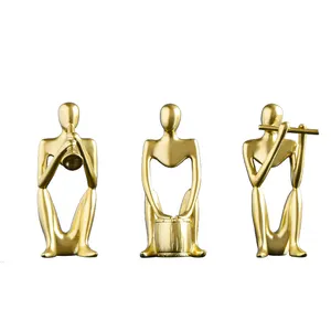 हॉट सेलिंग एक Set-3pcs अमूर्त संगीत बैंड आकृति मानव मूर्तिकला राल शिल्प संगीतकार गहने बार कतार टेबल सजावट - Product Image 1