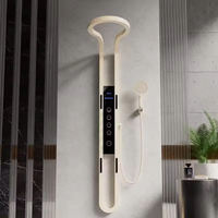 Panneau de douche LED multifonctionnel, colonne à cascade à poignée unique avec valve en céramique, ensemble de douche de salle de bain à effet pluie pour hôtels