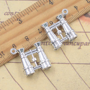 Télescope <span class=keywords><strong>Binocle</strong></span> Charmes En Alliage De Zinc Antique Argent Bronze Plaqué Charmes Pendentif pour La Fabrication De Bijoux 22x22MM - Product Image 2