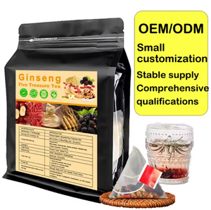 Chá Orgânico Natural de Ervas <span class=keywords><strong>Ginseng</strong></span> Cinco Tesouros com Pó de Maca e Frutas Goji para Suporte Renal, Aumento de Energia e Vitalidade - Product Image 6