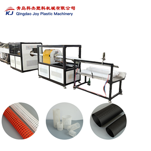 Impianto di estrusione per tubi in rete di plastica PP ad alta efficienza Joy con linea di produzione di scheletri per elementi filtranti e taglio in linea - Product Image 1