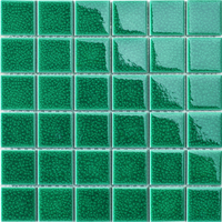 Mosaïque de piscine de haute qualité, design ligne d'eau bleue, pour projets de villas, hôtels et cours, antidérapante
