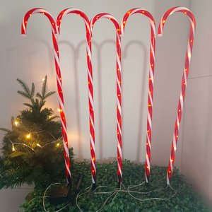 IP44 estilo estrella al aire libre Navidad jardín decoración resistente a la intemperie paisaje lámpara bastón diseño <span class=keywords><strong>Solar</strong></span> LED bastón de caramelo Luz - Product Image 1