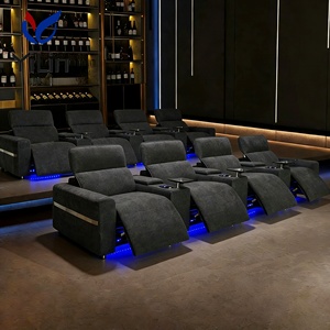 Sofá de Cine en Casa Moderno VIP Personalizado, Muebles de Sala de Estar, Reposacabezas Eléctrico con Doble <span class=keywords><strong>Motor</strong></span> y Masaje - Product Image 3
