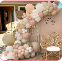 Kit d'arc de guirlande de ballons en latex personnalisé Ballons d'anniversaire pour garçon Accessoires de décoration de fête pour voitures, ballons blancs et noirs