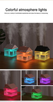 Mini humidificateur d'arôme à brume fraîche portable 3 en 1 avec veilleuse LED 7 couleurs pour voiture et camping-car