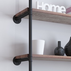 Industrial Wood and Metal Wall <strong>Rack</strong> Floating Shelves for <strong>Storage</strong> Holders &amp; <strong>Racks</strong> Pipe Design Industrial Wall <strong>Storage</strong> <strong>System</strong> - Product Image 5