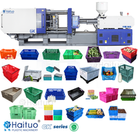 Machine de moulage par injection automatique haute vitesse de 550 tonnes pour caisses en plastique robustes, idéale pour les caisses de fruits, légumes et poissons - Offre Spéciale