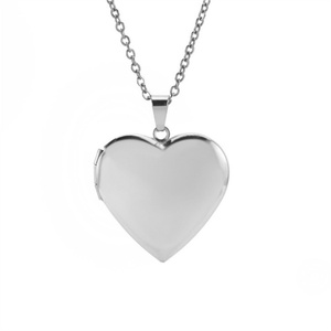 Hot Selling Stainless Steel 18K Gold Plated Water Drop Link Chain Engagement Photo Frame <b>Locket</b> Pendant Necklace - Product Image 2