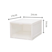 Boîte à chaussures empilable en plastique transparent avec porte magnétique sur le devant |   Boîte de rangement modulaire en PP durable pour baskets et talons