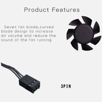 Speedy 60x60x25mm 12V/5V 3pin/4pin PWM contrôle de température Intelligent SSO boîtier d'ordinateur à roulement magnétiquement Stable