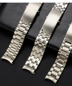 <span class=keywords><strong>Bracelet</strong></span> de montre en métal à extrémité incurvée 18mm 20mm 22mm <span class=keywords><strong>Bracelet</strong></span> de montre en acier inoxydable à <span class=keywords><strong>boucle</strong></span> déployante brossée pour <span class=keywords><strong>bracelet</strong></span> de montre intelligente - Product Image 2