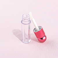 Tube de brillant à lèvres en forme de boule de 4.5ml Récipient d'huile pour les lèvres de maquillage Tube de blâme pour lèvres transparent personnalisé pour emballage cosmétique