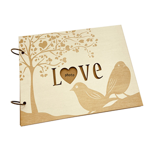 Album en bois Message cahier fiançailles mariage Table décoration en bois Signature livre d'or pour mariage - Product Image 5