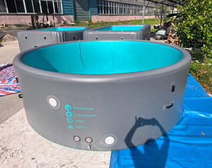 <span class=keywords><strong>Piscine</strong></span> gonflable ronde, grande <span class=keywords><strong>piscine</strong></span> hors sol pliable pour une utilisation familiale dans la cour - Product Image 4