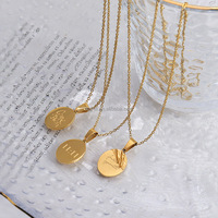 Collar con número de Ángel guardián espiritual para mujer, oro de 18 quilates, joyería de cumpleaños de acero inoxidable personalizada, collar con colgante ovalado grabado