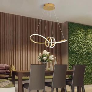 Bahe ไฟเพดาน LED สีดำแบบทันสมัย, โคมไ<span class=keywords><strong>ฟ</strong></span>แขวนเพดานแบบวงแหวน2วงสำหรับห้องโถง - Product Image 6