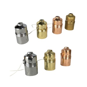 Vít phong cách Brass kéo chuyển đổi đèn ổ cắm chủ E27 giữ đèn - Product Image 4