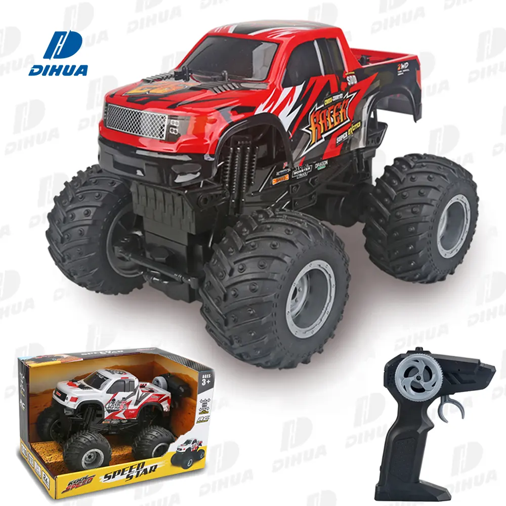 RC Car 1/16 Scale Full Function 2.4Ghz Remote Control Monster Truck Offroad RC Car Buggy Cheap Vehicle with Rubber Grip Tyres