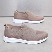 Chaussures décontractées pour hommes, en maille Fly Knit, légères, à semelle souple, faciles à enfiler, pour le printemps, l'été, l'automne, la marche quotidienne et le sport