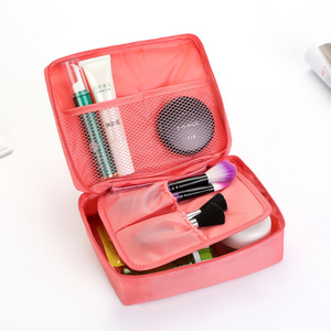 Bolsa de Cosméticos Portátil Personalizada para <span class=keywords><strong>Mujer</strong></span>, con Estampado de Flores Rosadas, Acolchada, Bolsa de Maquillaje, Bolsa de Aseo para Viaje - Product Image 3
