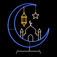 Metallrahmen LED-Lichterkette Hängelaterne Moschee-Silhouette Ramadan-Motiv-Licht für Kommunale Projekte IP65