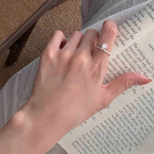 S925 Sterling Silver <b>Ring</b> For Women Simple <b>Open</b> Design Elegant Stackable Everyday Wear Jewelry - Product Image 3