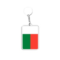 Porte-clés en acrylique et pendentifs, drapeaux de Madagascar, accessoires de divers pays pour les fans