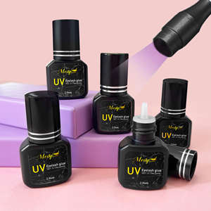 Lem perekat ekstensi bulu mata palsu, lebih kuat kelembaban rendah tahan air hitam bening UV profesional - Product Image 4