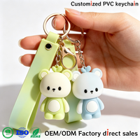 Porte-clés personnalisés en PVC souple 2D/3D, logo en silicone, porte-clés en caoutchouc sur mesure, fabrication OEM