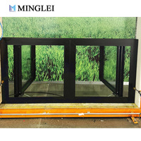 Fenêtre à battant en aluminium noir de fabrication allemande, certifiée NFRC, triple vitrage, isolation thermique Low-E
