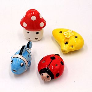 Wholesale Affordable Short-mouthed Ceramic Flute with 3 Holes and 6 Holes. Beginner <strong>Alto</strong> Flute in C Key. Children's Toy - Product Image 3