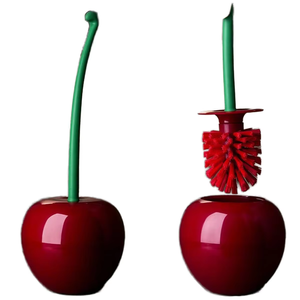<span class=keywords><strong>Brosse</strong></span> <span class=keywords><strong>de</strong></span> <span class=keywords><strong>toilette</strong></span> écologique en PP en forme <span class=keywords><strong>de</strong></span> <span class=keywords><strong>cerise</strong></span> avec poils en nylon et manche en plastique pour le nettoyage domestique - Product Image 1