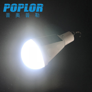 หลอดไฟ LED พลังงานแสงอาทิตย์ Poplor 7 12W ไฟฉุกเฉินสำหรับภายนอกอาคาร ชาร์จผ่าน USB โคมไฟสำหรับตั้งแคมป์ - Product Image 2