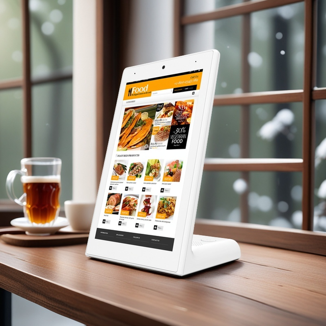 Table Top Touch Screen Android LCD Kiosk Stand Counter Top Display for Mall Advertising and Small Kiosks 8 Inch 10.1 Inch