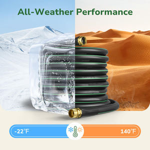 Садовый шланг 5/8 "100 футов, менее извилистый сверхмощный шланг для воды, прочный и гибкий шланг для наружного использования, для мытья автомобилей, для купания домашних животных - Product Image 4