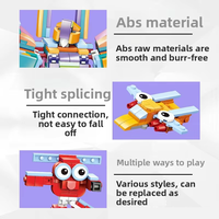 Bloques de Construcción de Plástico ABS Ecológicos Montessori, Juego de 12 Piezas, Transformación Digital Compatible con Fantasía y Ciencia Ficción