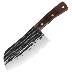 7 inch handmade giả mạo slicing Cleaver Dao nấu ăn thép carbon cao butcher dao sắc nét boning dao nhà bếp