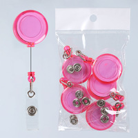 Cordon de sécurité rétractable argenté en nylon pour badge d'identification, porte-carte nominatif, porte-clés et clips anti-perte