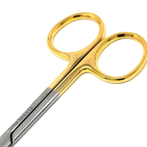 Kit de chirurgie à pointe fine Ciseaux chirurgicaux droits/courbes à bout arrondi-tranchant 11,5 cm (4,5 pouces) Instrument médical pakistanais professionnel - Product Image 6