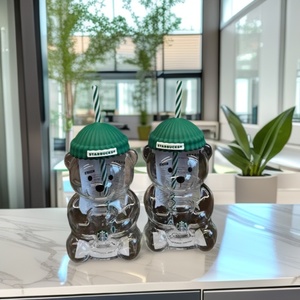 Gobelet en verre Starbucks Bear 500 ml grande capacité avec paille pour fêtes et cadeaux - Product Image 1