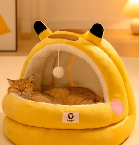 Camas para Perros y <span class=keywords><strong>Gatos</strong></span> de Diseño Nuevo y Cómodo, Casas para <span class=keywords><strong>Gatos</strong></span> Semicerradas, Artículos para Mascotas Lavables y Extraíbles - Product Image 5